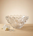 Serrana Glass Atlantic serving bowl — bold faceted crystal for salads fruit snacks and table display