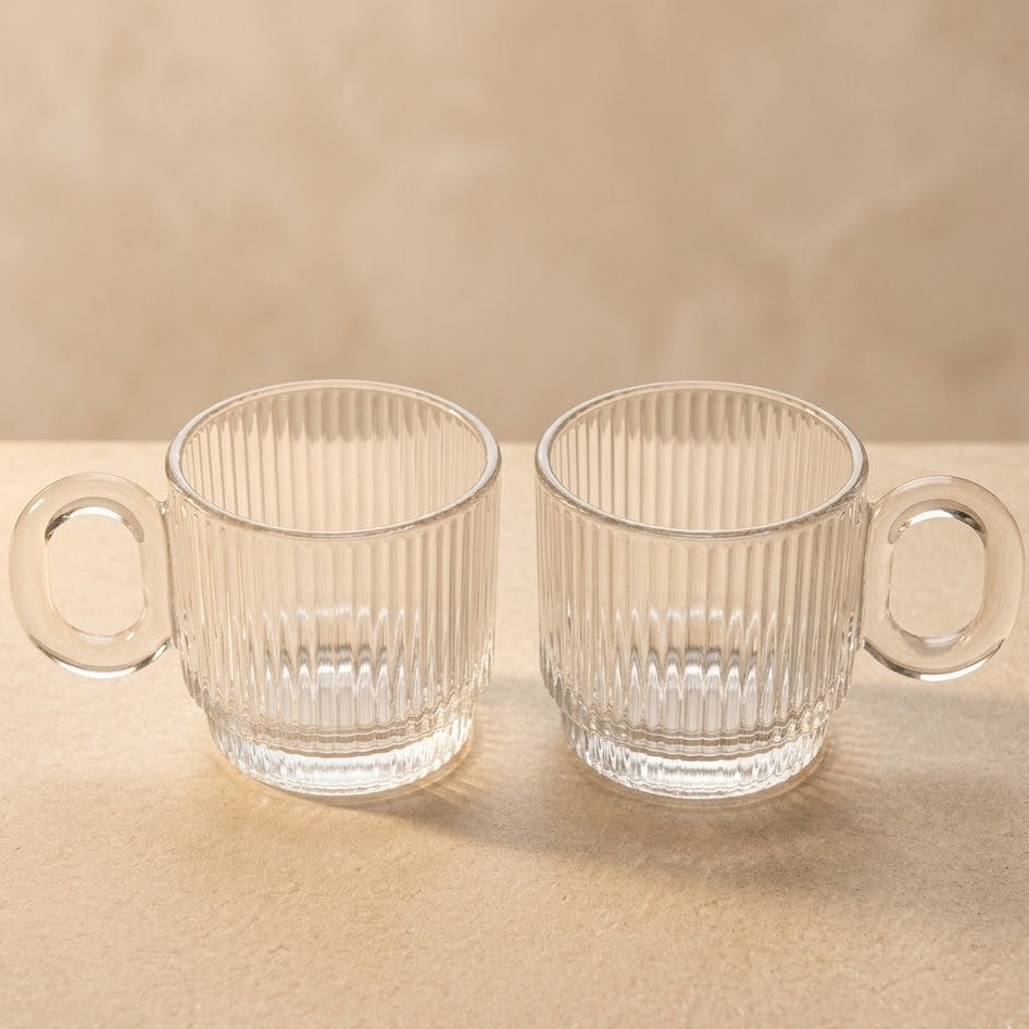 Serrana Glass Maria coffee cup set 6pcs — elegant crystal coffee cup, 80ml set of 6, for refined coffee moments