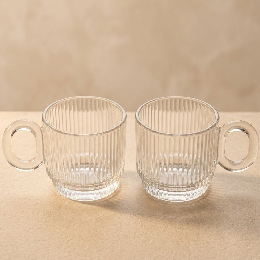 Serrana Glass Maria coffee cup set 6pcs — elegant crystal coffee cup, 80ml set of 6, for refined coffee moments