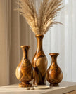 Handcrafted خشب السرسوع Sidr wood vase set — natural finish artisan home décor