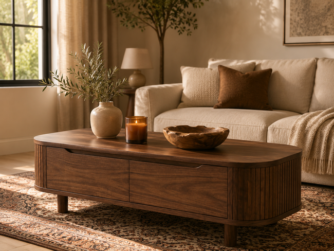 Safya Coffee Table Natural wood 120*60 cm