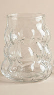 Serrana Glass Bubbly tumbler 350ml — rounded playful clear glass, 350ml 9cm, for water juice and iced drinks
