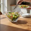 Serrana Glass Wave serving bowl 24cm — wave-design crystal, 2000ml, for fruit salads and table display