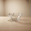 Serrana Glass Wave serving bowl 24cm — wave-design crystal, 2000ml, for fruit salads and table display