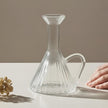 Serrana Glass JUG GHARY — ribbed glass carafe with handle, fluted texture, for juice water and milk