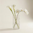 Serrana Glass Cil handmade vase 20x10cm — cylindrical bubble-texture handmade glass for long-stem flowers and decor