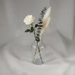 Serrana Glass Milan handmade vase 22cm — vertically ribbed modern clear glass for decorative display and styling