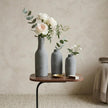 Serrana Glass Stone-Effect Speckled Grey Pottery Vases — stone-effect grey speckled pottery for dried botanicals