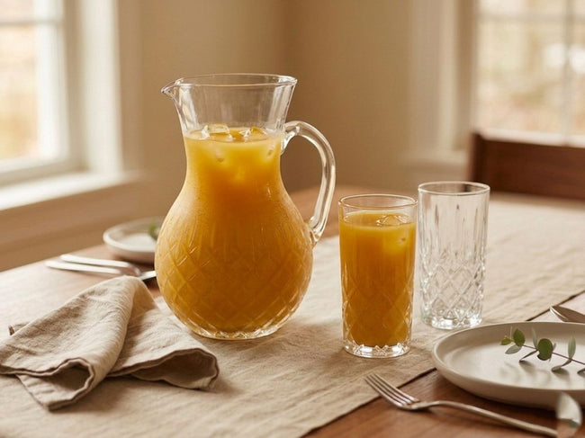 Crystal Cut Pitcher & Tumbler Set (7-Piece)