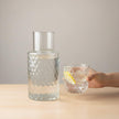 Serrana Glass Opera handmade carafe — textured contemporary handmade glass, 407ml 22cm, for water and juice