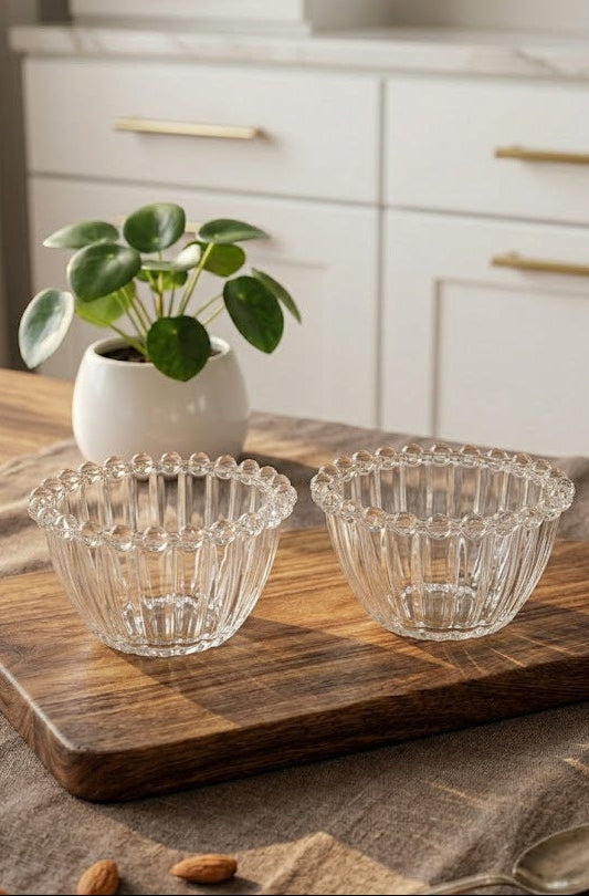Serrana Glass Bubbles bowl 12cm set 12Pcs — crystal bowl, 12cm set of 12, for desserts nuts and snacks